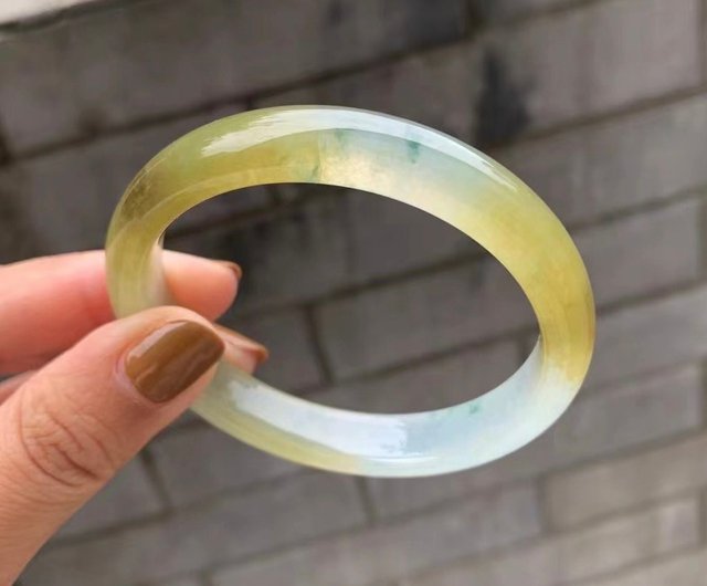 Ice Seed Natural Jade Burma A Jade Bracelet Ice Seed Violet Yellow Jing  Ring A - Shop goodmorningstudio General Rings - Pinkoi