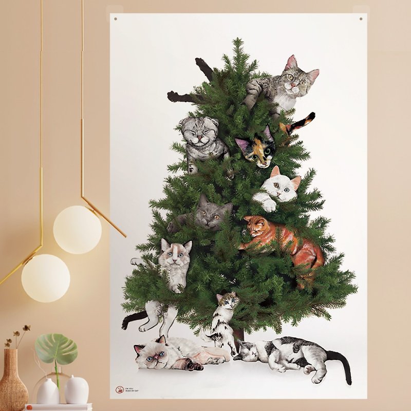Meow Meow Christmas tree hanging wall hangings