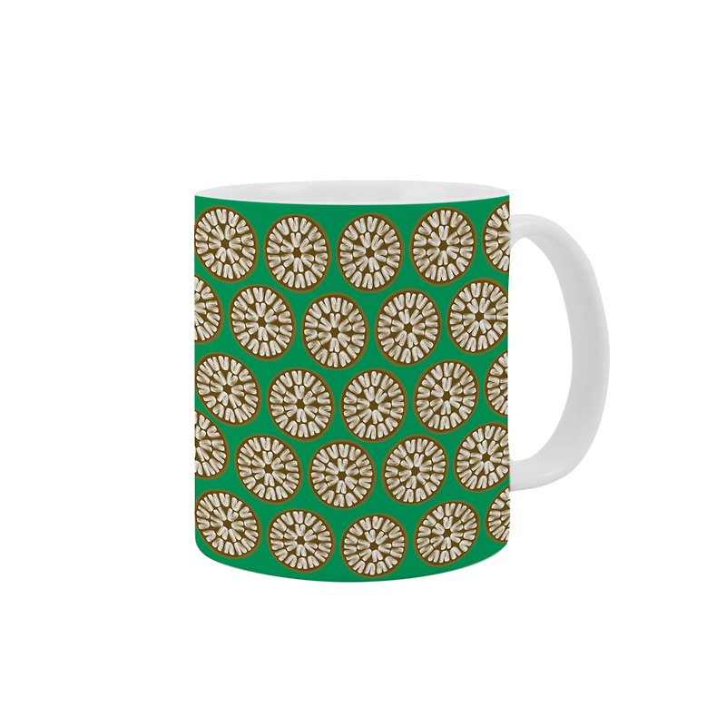 Pottery Cups Green - Top thread print mug