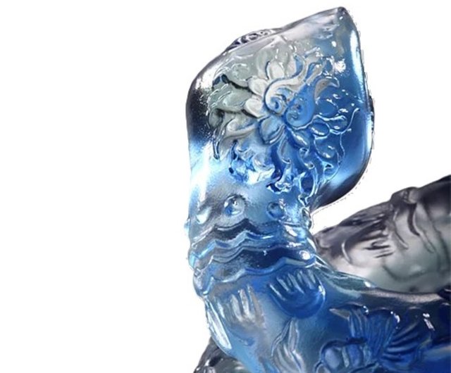 琉璃工房 獅子置物　2005年製　ロット609/3200 琉璃工房 獅子置物 2005年製 ロット609/3200