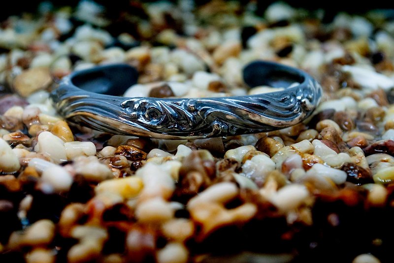 Shuichuan/Handmade silver jewelry/bracelet/Liu Shui - Bracelets - Other Metals Silver