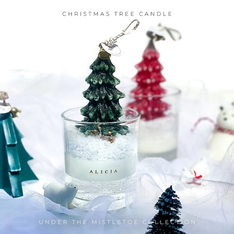 聖誕樹蠟燭杯 | 手工香氛蠟燭 - 香薰蠟燭/燭台 - 蠟 綠色
