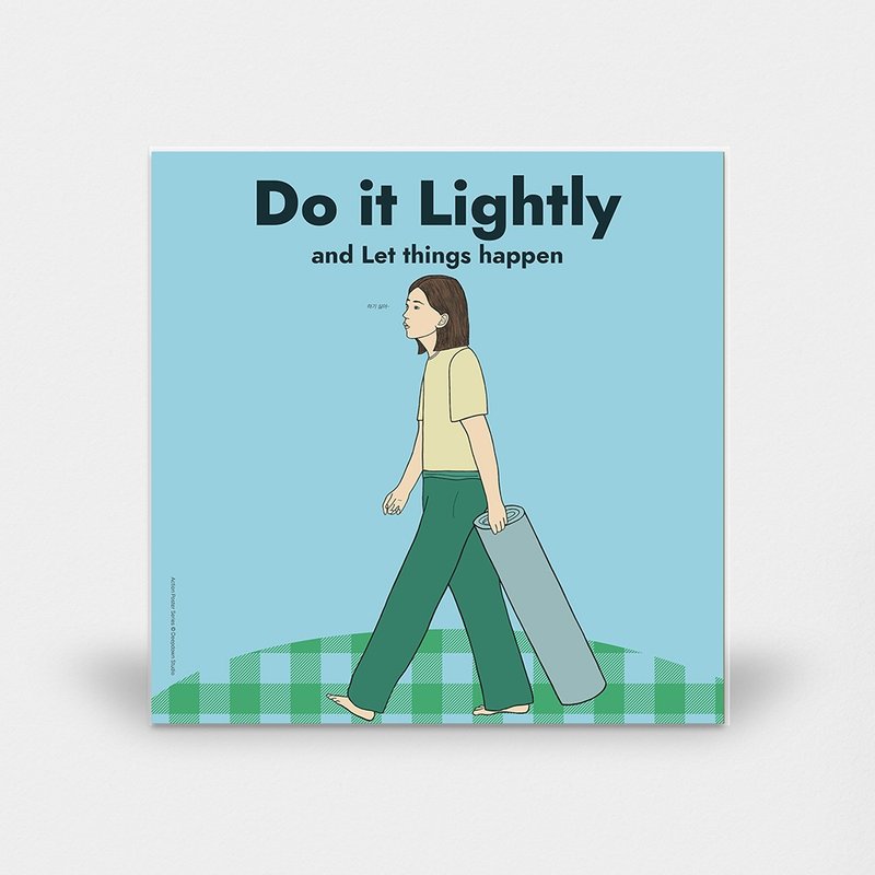 アクションポスター1 - Do it Lightly - Posters - Paper Blue