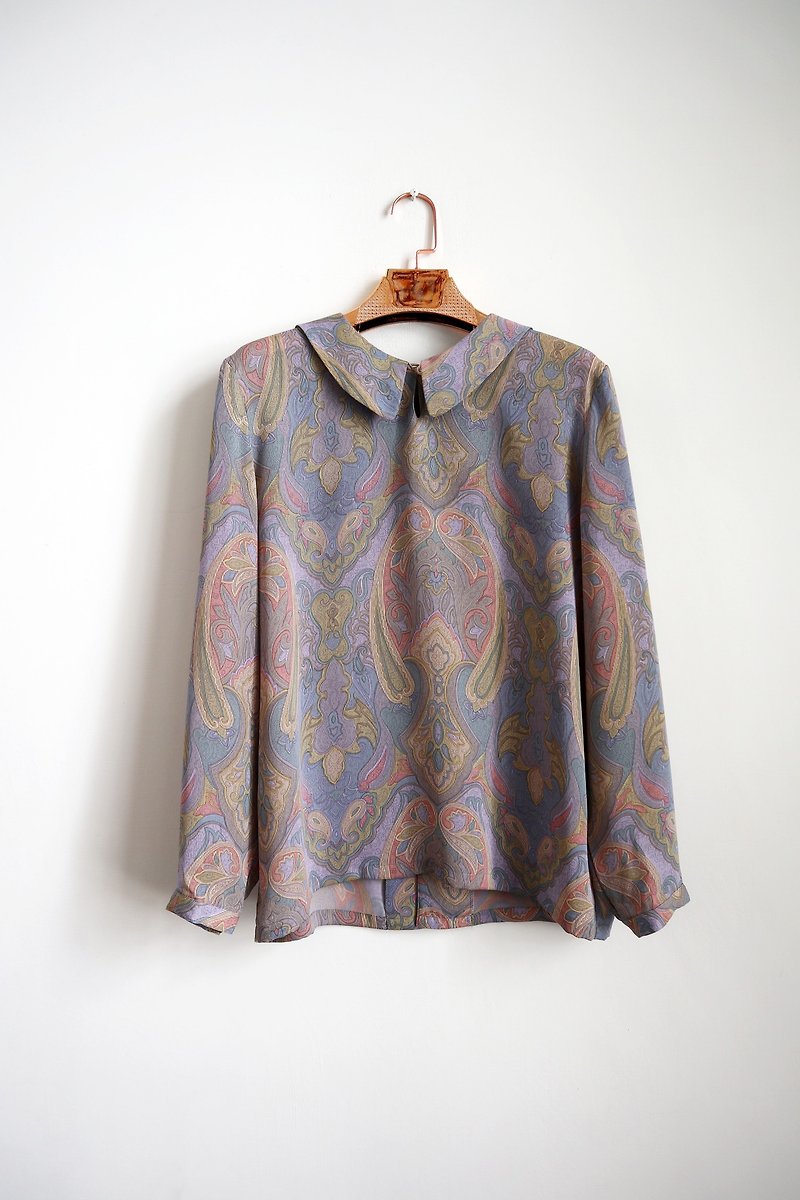 Pumpkin Vintage. Vintage amoeba printed chiffon blouse - Women's Tops - Polyester 