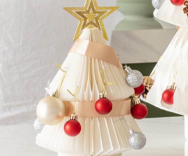 ツインクリスマスツリーリボン小グリーン - ショップ shibazhi ツインクリスマスツリーリボン小グリーン - ショップ shibazhi