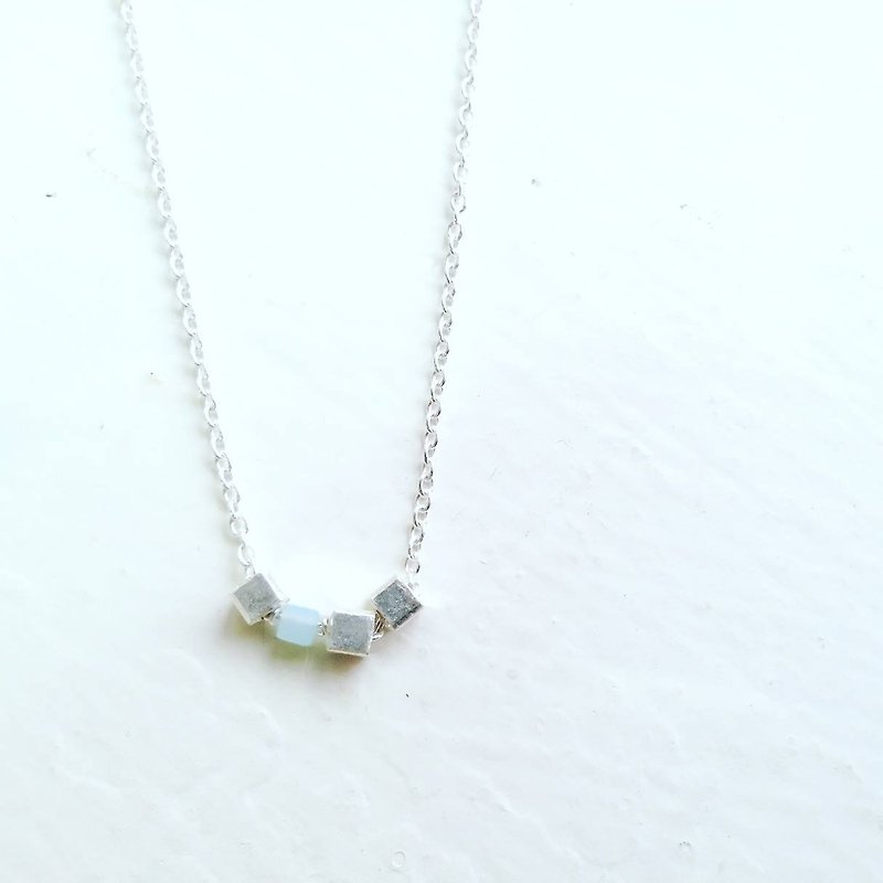 Necklace(Silver,Artificial crystal) - สร้อยคอ - โลหะ สีเงิน