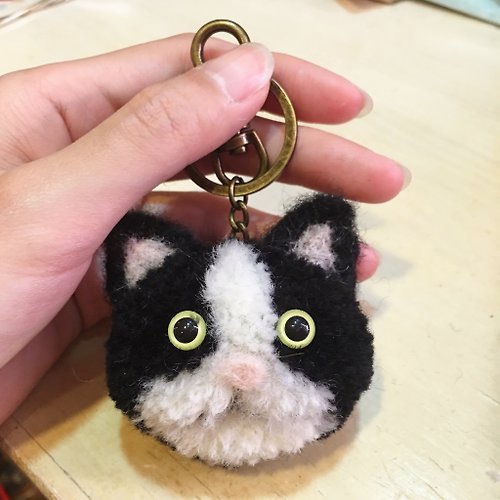 VV Pet 客製化寵物紀念品 純手工迷你賓士貓寶寶鑰匙圈