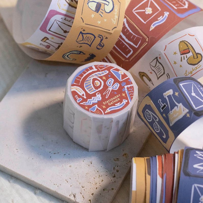 什物聯名 - 文具集- 3cm割型紙膠帶 - 紙膠帶/和紙/PET - 紙 多色