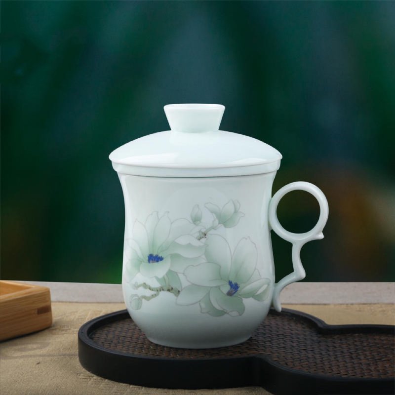 犀具瓷 金玉良緣 蓋碗濾杯 - 其他杯子 - 瓷 白色