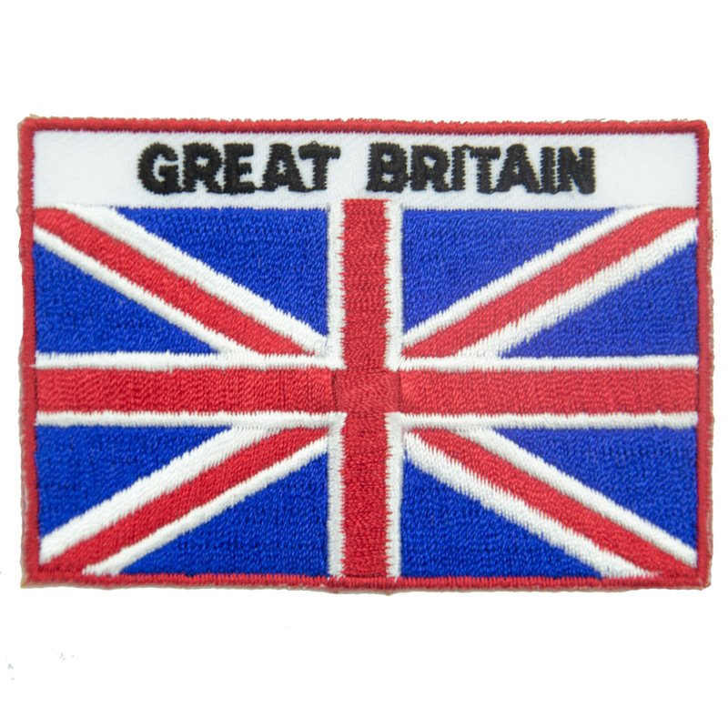 British Embroidered Patch United Kindom Flag UK Great Britain Applique Patch - Badges & Pins - Thread Multicolor