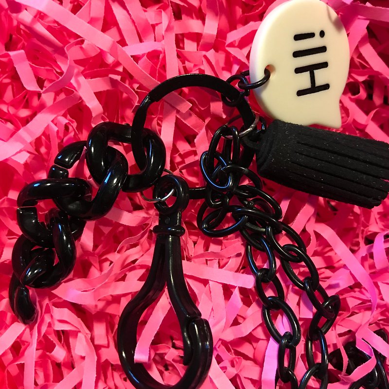 Keychain Bag Pendant Valentine's Day Gift Exchange Gift Birthday Gift - Keychains - Other Metals Black