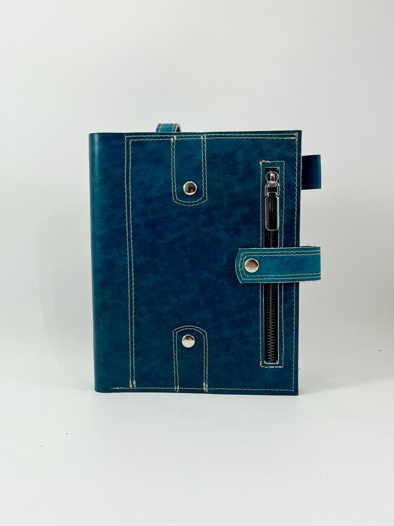 Natural Italian Leather Planner - Notebooks & Journals - Genuine Leather Blue