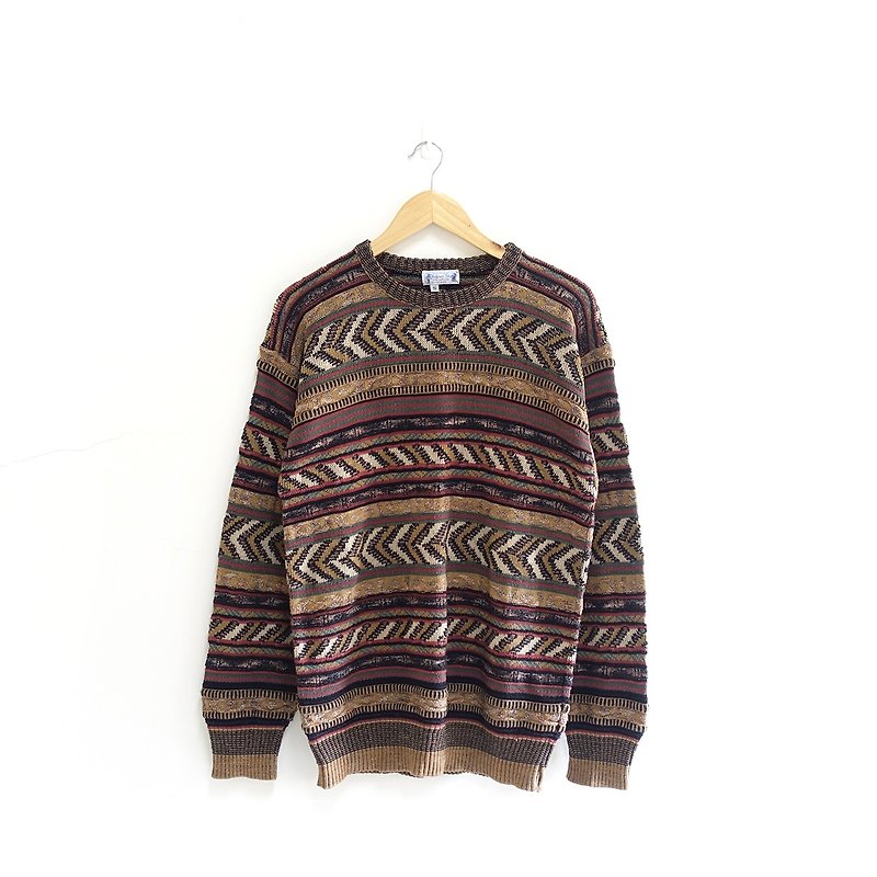 │Slowly│ Direction - vintage sweater │ vintage. Vintage. Art. United States - Men's Sweaters - Cotton & Hemp Multicolor