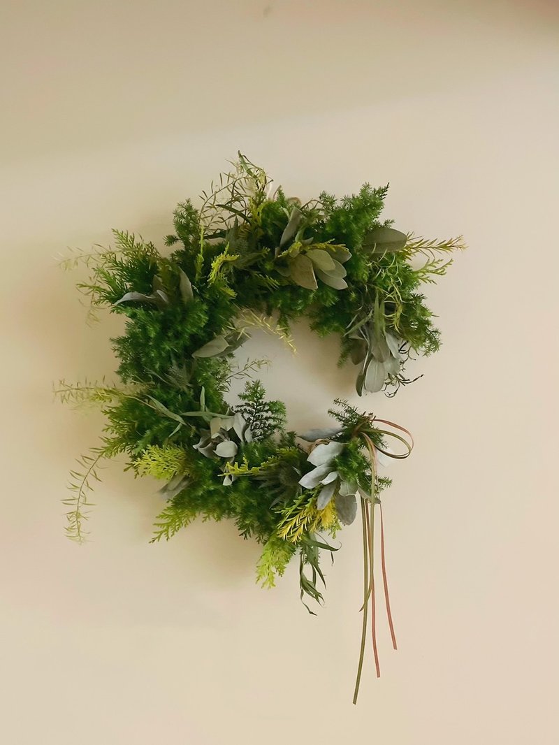 [Fresh Wreath] 2024 Christmas Wreath-Green Plant C-shaped Christmas Wreath - Plants - Plants & Flowers 