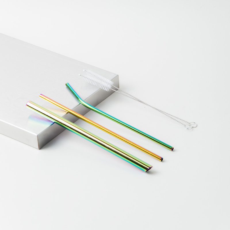 Stainless Straws Set - Rainbow Set
