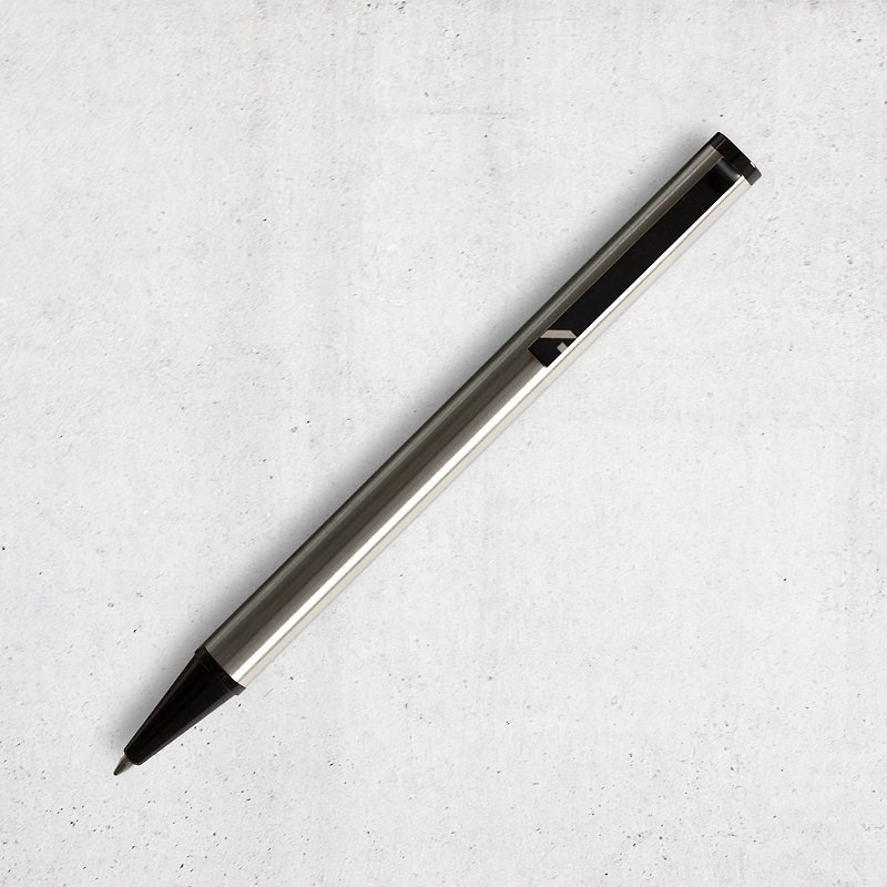 啟點系列 不銹鋼原子筆 (銀/黑) 含客製化刻字 - 原子筆 - 其他金屬 銀色