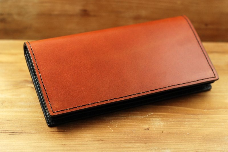 Sold out [limited] caramel brown leather long clip - Wallets - Genuine Leather Brown