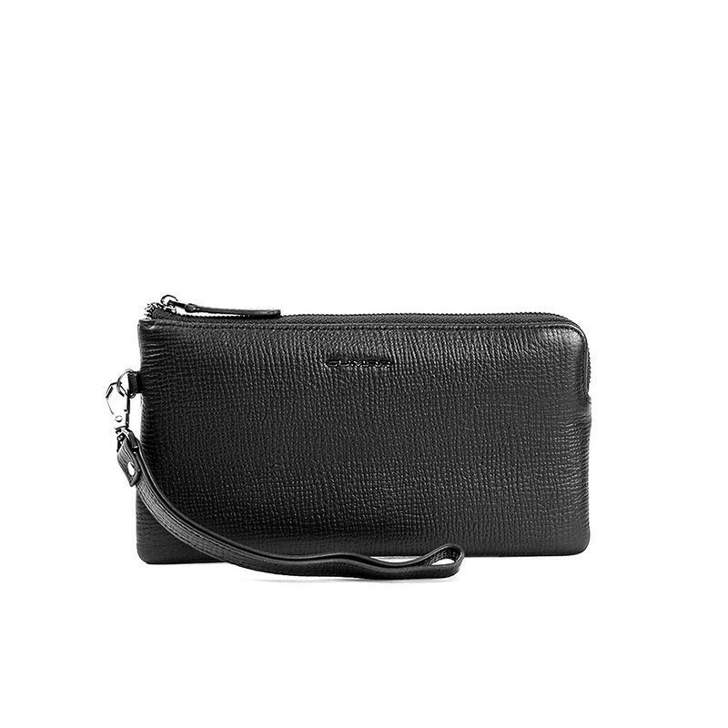 RHOMBUS CLUTCH BAG - Clutch Bags - Genuine Leather Black