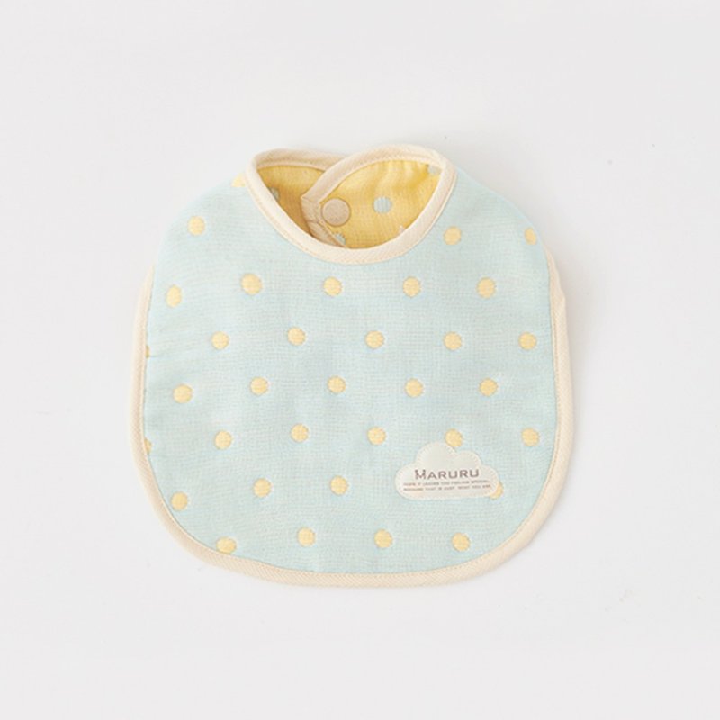 Six-layer gauze saliva bib lime [baby bib/eating bib/baby bib pocket] - Bibs - Cotton & Hemp Blue