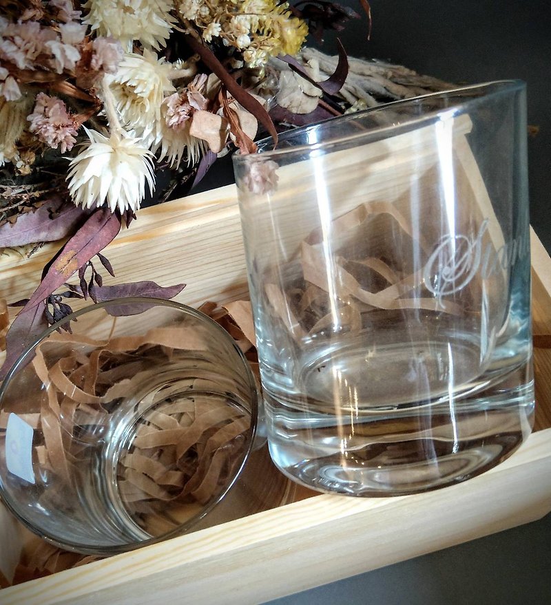 贈限量木盒 造型玻璃杯酒杯 水杯 (透明款)玻璃刻字客製化