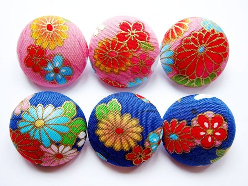 The Heyday Shop 布釦 鈕釦 針織 縫紉 手作材料 和風花朵 DIY材料