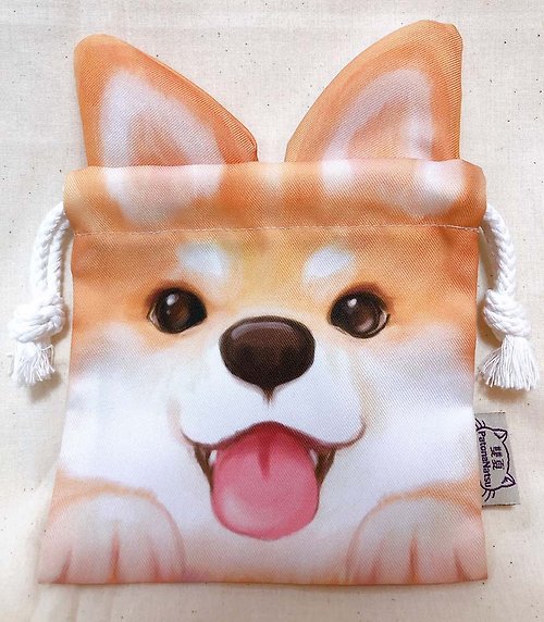 雙夏 拉耳朵動物造型束口袋 - 狗狗系列
