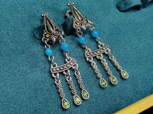 老時光製造所 vintage jewelry 古董耳環 夾式耳環 小波西米亞