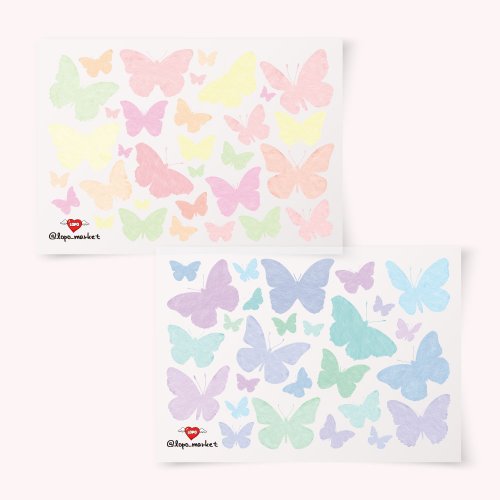 LOPO butterfly_matte coated pet sticker