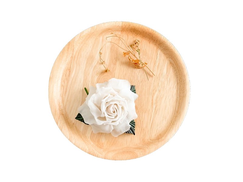 Corsage : ガーデン・ローズ (アイボリー) - 胸花/手腕花 - 絲．絹 白色