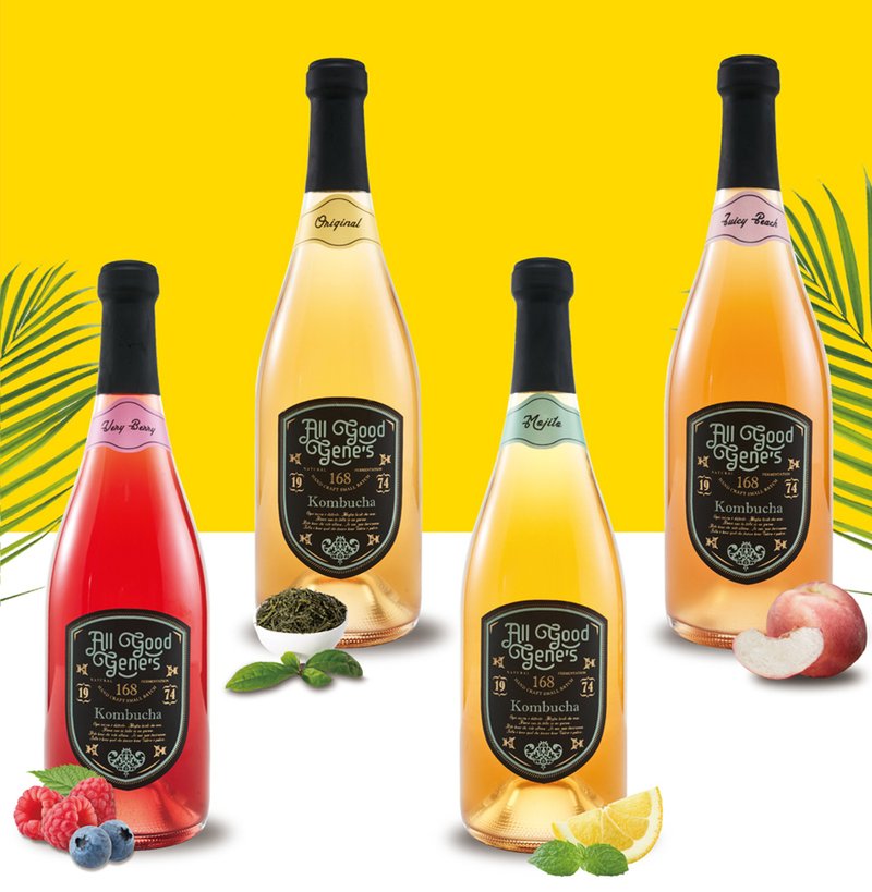 All Good Gene's 綜合口味康普茶4瓶 /750ml - 養生/保健食品/飲品 - 新鮮食材 