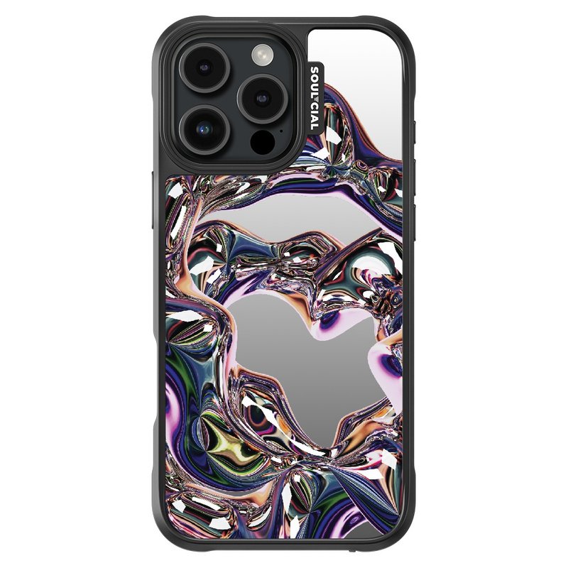 Metallic Iridescent Shift iPhone 16 mobile phone case magnetic anti-collision protective case - เคส/ซองมือถือ - วัสดุอื่นๆ 