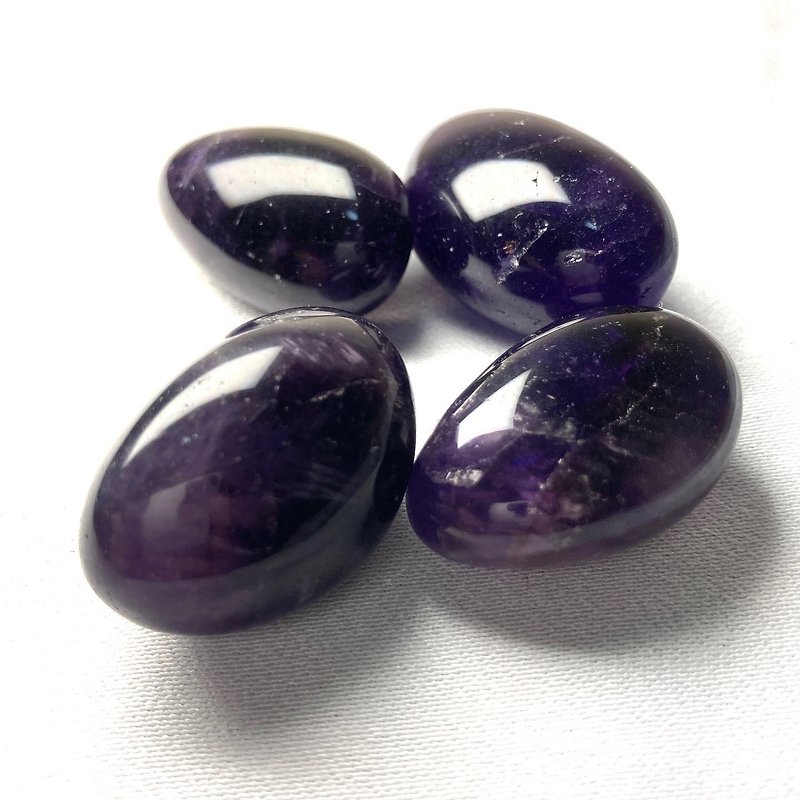 【Deep Amethyst Rolling Stone】Uruguayan Imperial Amethyst Rolling Stone Rough Stone - Necklaces - Gemstone Purple