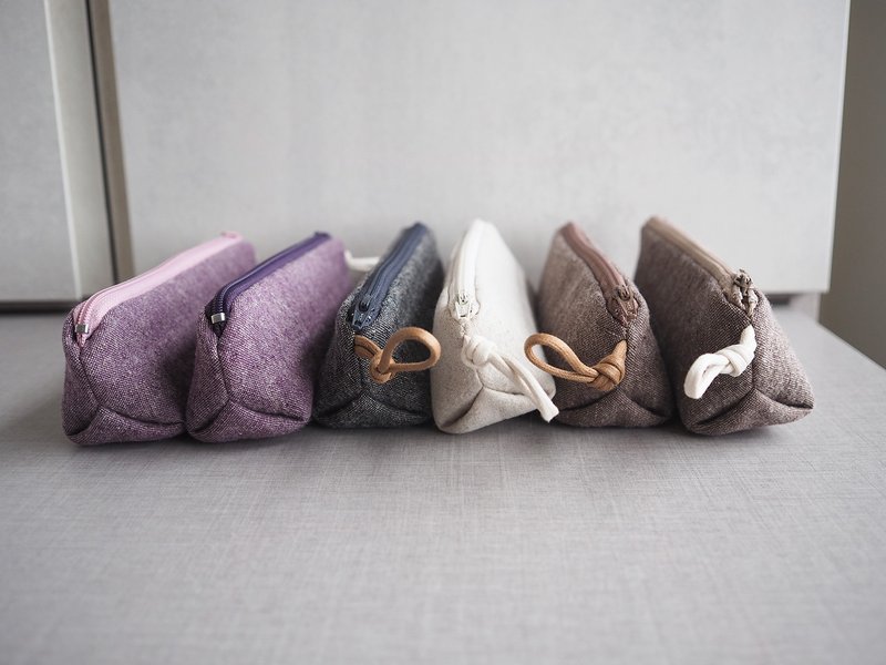 howslife handmade warm soft micro triangular pencil case/flat pencil case-Japanese linen series (small size) - กล่องดินสอ/ถุงดินสอ - ผ้าฝ้าย/ผ้าลินิน หลากหลายสี