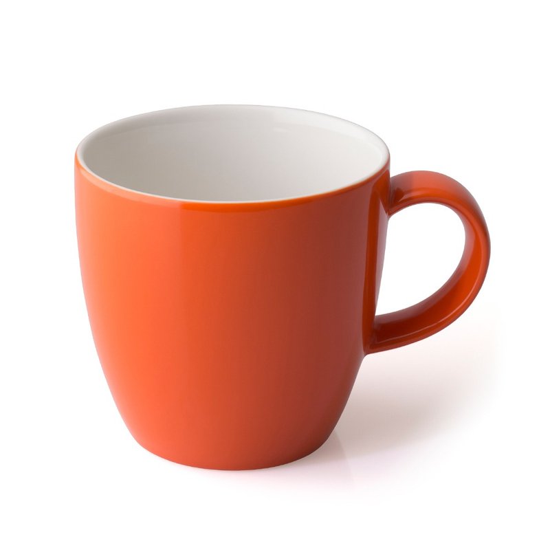 American FORLIFE Classic Round Tea Cup/Coffee Cup Single-Carrot Orange - Cups - Porcelain Orange