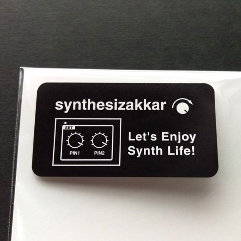 [Seal] Let's Enjoy Synth Life Synthizer Zucker Seal Large 5 Sheets Set - Other - Paper Black