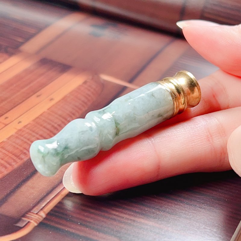 飄花翡翠煙斗 | 天然緬甸A貨翡翠 | 送禮 - 其他 - 玉石 多色