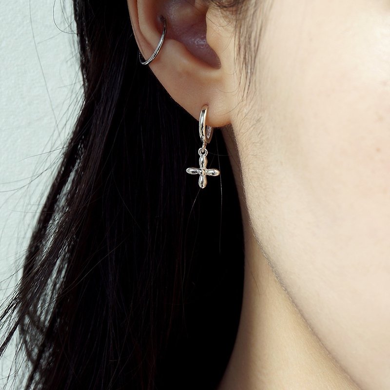 Hope pierced earring - Earrings & Clip-ons - Sterling Silver Silver