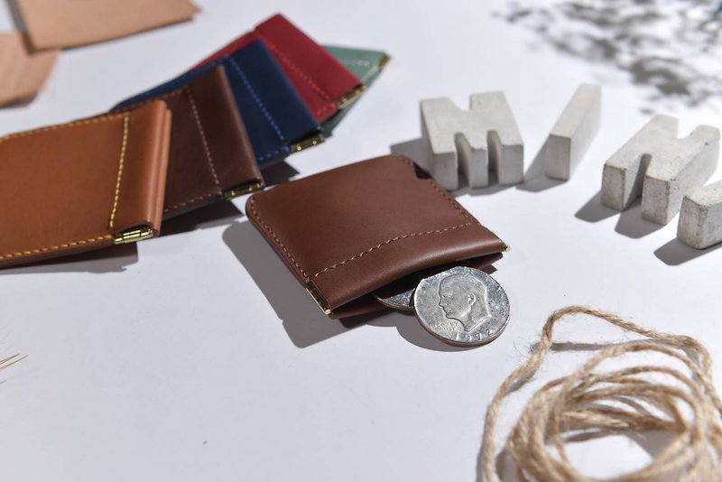[Mini5] Lightweight portable coin purse / headphone storage bag - กระเป๋าใส่เหรียญ - หนังแท้ 