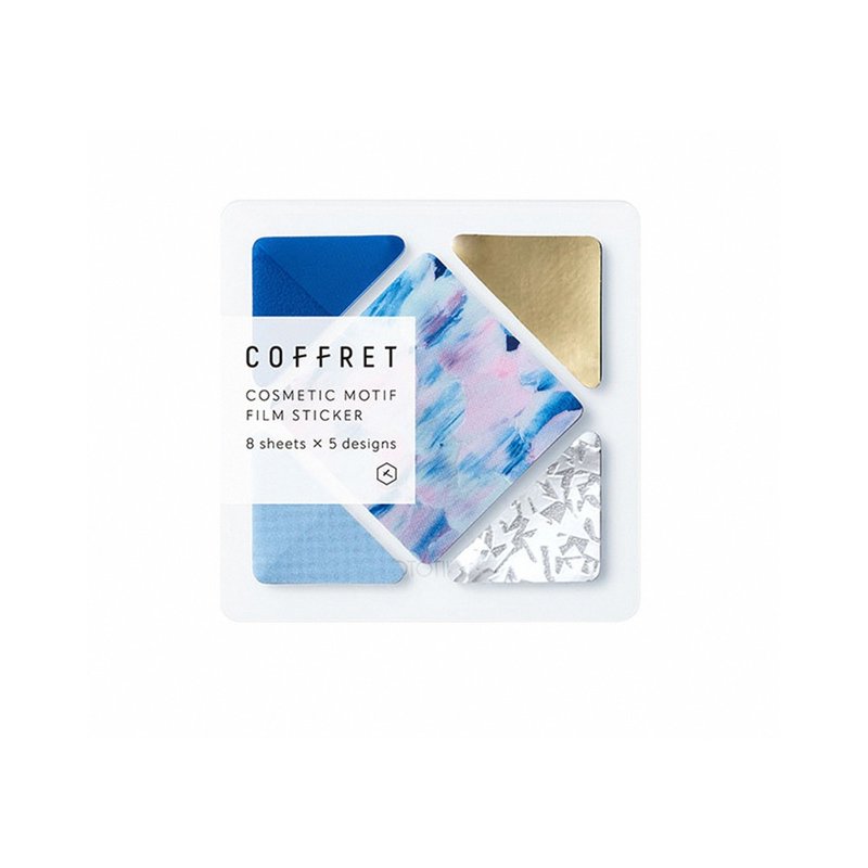 【KING JIM】HITOTOKI COFFRET 調色盤薄膜貼紙 方塊 地平線藍 - 貼紙 - 塑膠 