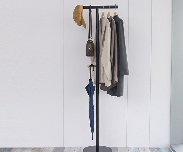 T-Shaped Star Point Coat Rack - Black Porch Hanger Rubber Wood - Shop  Trueact Hangers & Hooks - Pinkoi