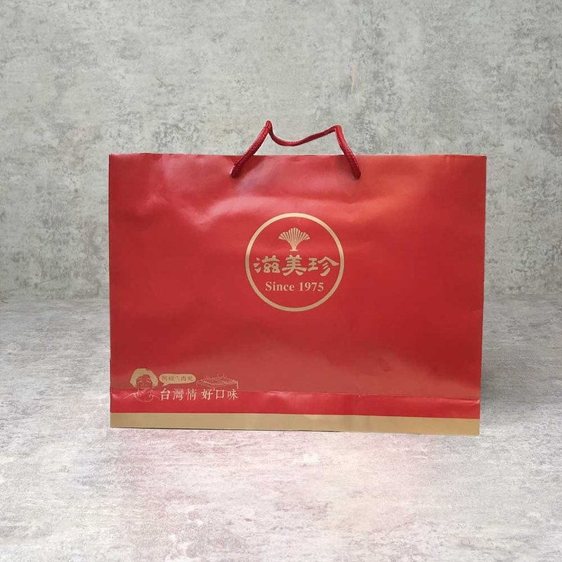 滋美珍肉乾店 精美紙袋  送禮最佳 (可放4包) - 其他 - 紙 紅色