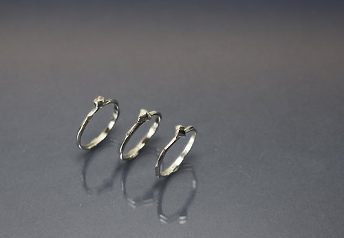 Maple jewelry design 線條系列-不規則幾何切面925銀戒