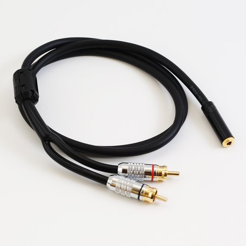 川木音箱 x ChuanMu Audio 發燒級高保真3.5mm母一分二RCA【川木】全新現貨【W273】音頻線