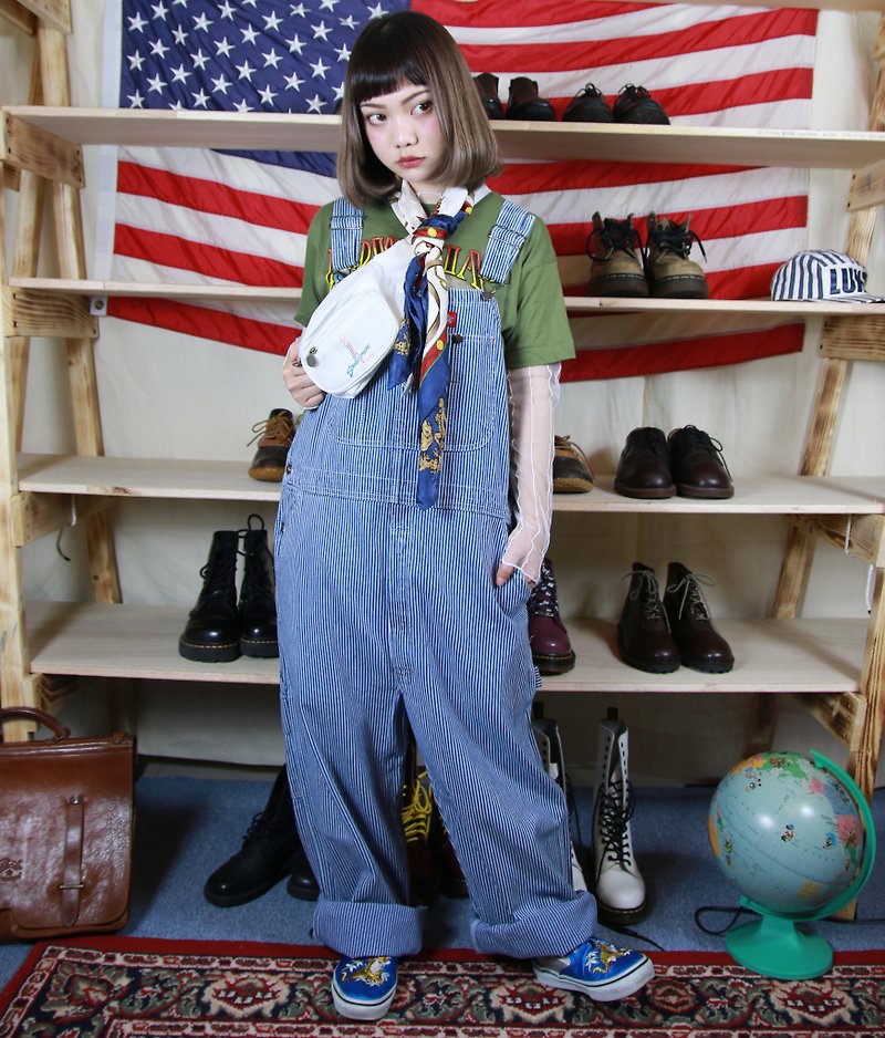 Back to Green :: Dickies light blue suspenders the provisions of both men and women wear // // vintage - จัมพ์สูท - ผ้าฝ้าย/ผ้าลินิน สีน้ำเงิน