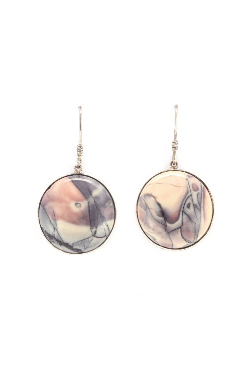 Fashion Museum Accessories 時尚博物館首飾 【畢業禮物】【聖誕禮盒】天然多色瓷碧玉S925純銀耳勾耳環