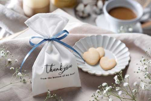 Chichis wedding 婚禮小物 婚禮推薦純白優雅緞帶小包裹Milky Bag/最低起訂量為五個