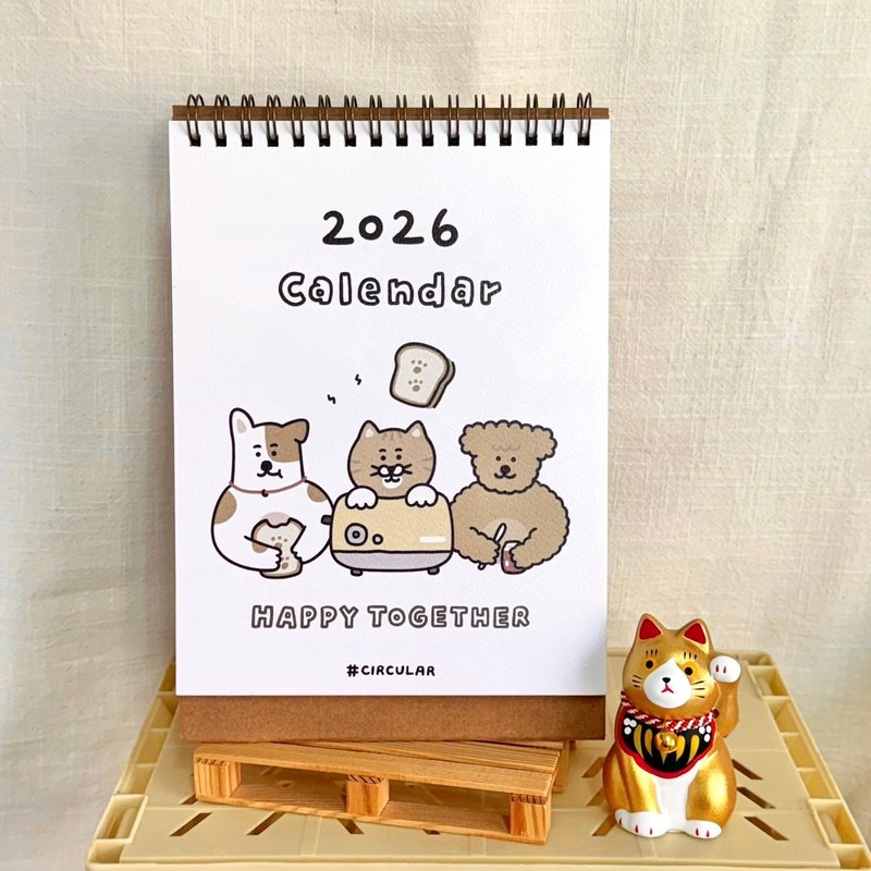 2026三角桌曆-送閃亮小貼紙 - 月曆/年曆/日曆 - 紙 白色