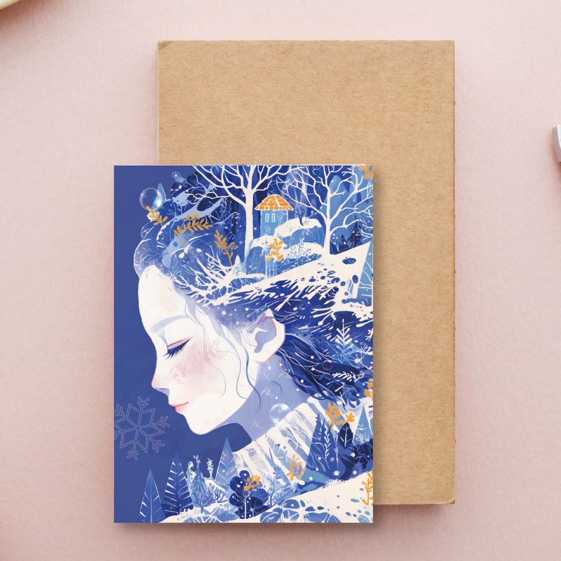 【聖誕限定】冬季聖誕明信片 | 卡片禮物 POSTCARD - 卡片/明信片 - 紙 藍色