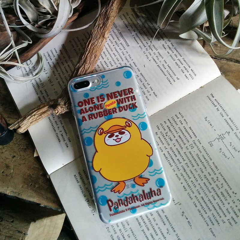 iPhone 7/8 Plus 熊貓小鴨 Pandahaluha 軟膠透明 手機殼 手機套