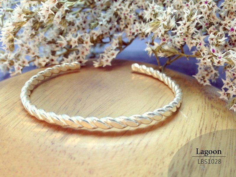 Twisted bracelet silver bracelet] [LBS1028 Hand for Boys hand ring girls bracelet - Bracelets - Other Metals Gray
